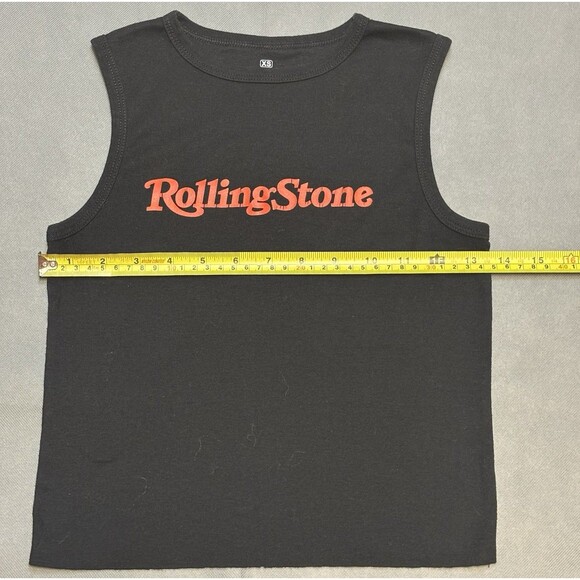RollingStone Black Cropped Crop Top Tank Top Size XS Rolling Stone - Picture 5 of 6